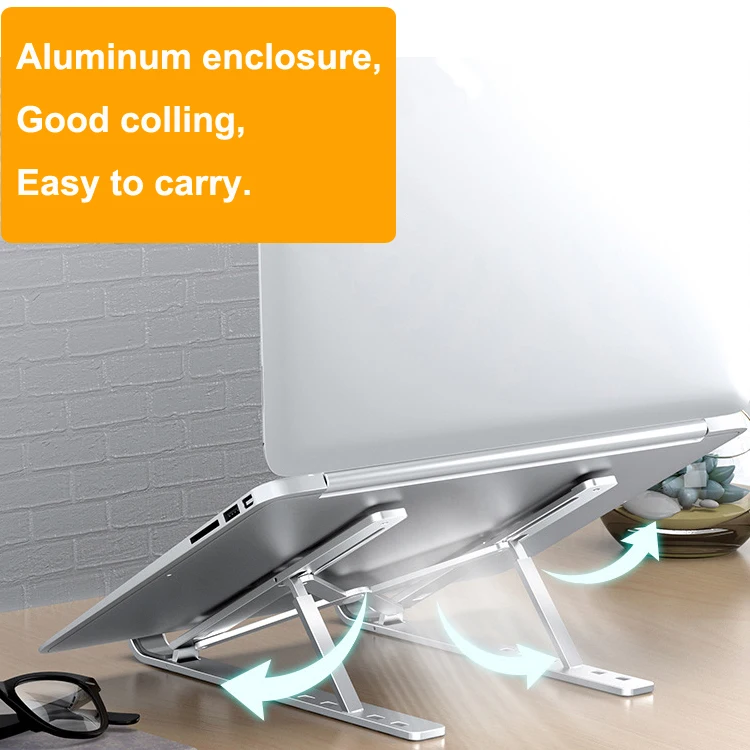 Custom Factory Price Tablet Adjustable Double Fans Laptop Cooler Notebook Folding Stand Holder