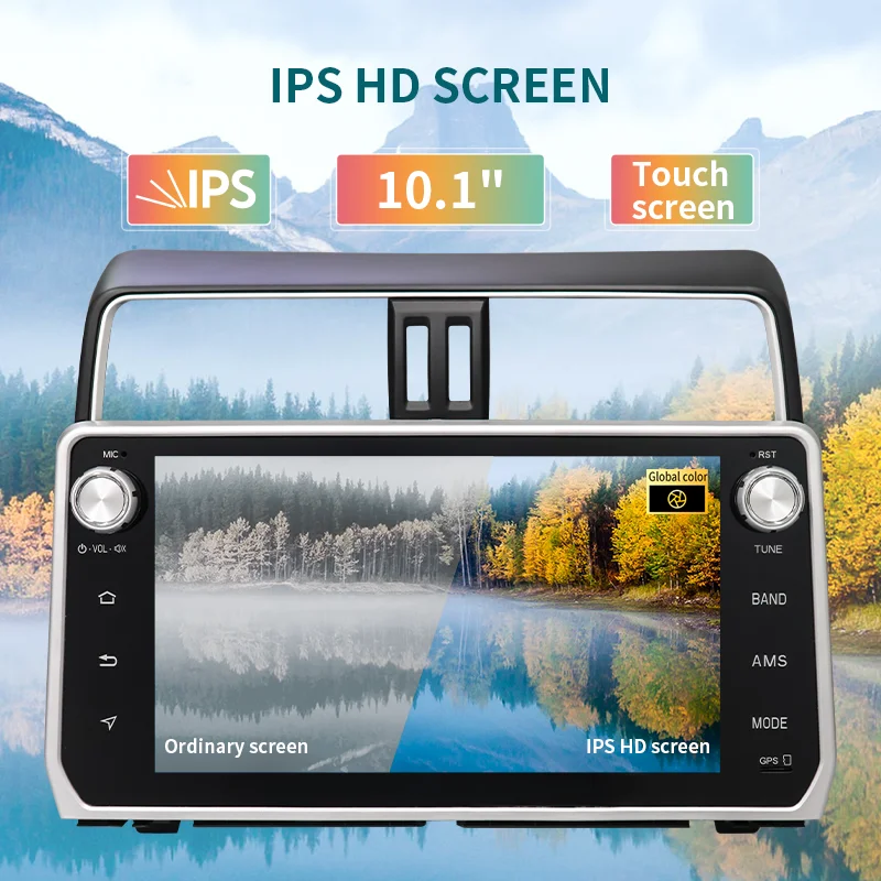 9/10.1 Inch IPS Touch Screen 2 Din Carplay GPS Navigation Android Car Radio for Toyota Prado Series