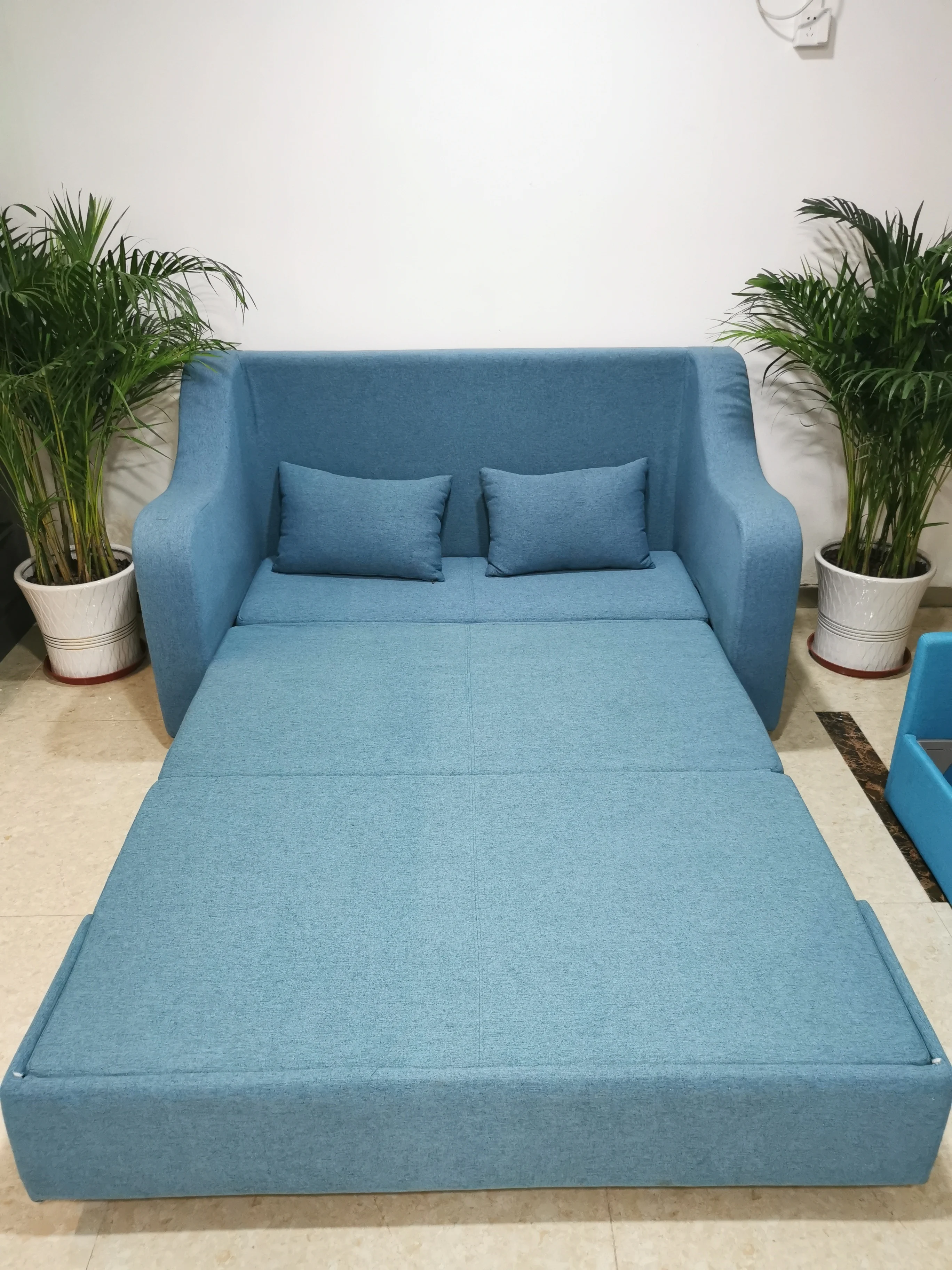 Living room furniture two seats fabric sofa bed