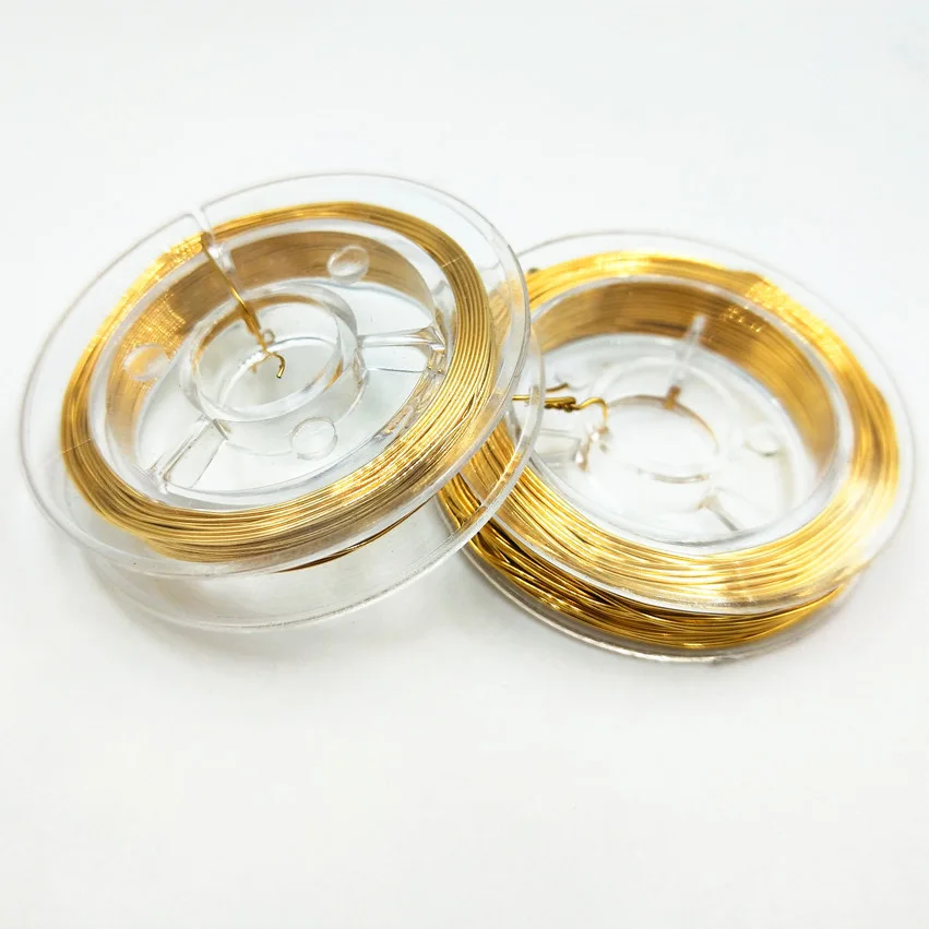 Jewelry making high quality soft stainless steel  wire with pvd gold plating DIY jewelry making 0.25 mm-0.8 mm 10 meters/roll