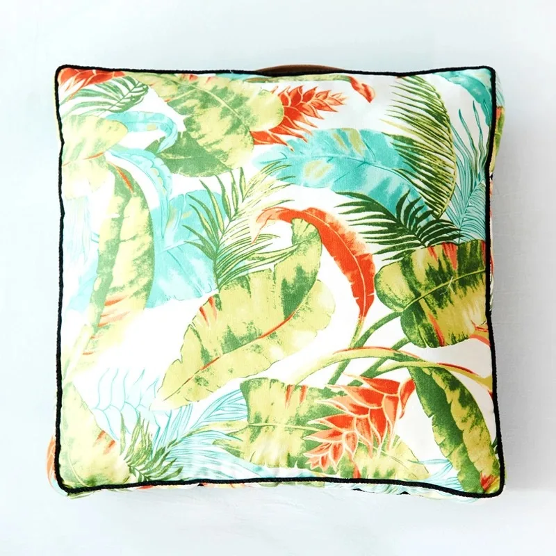 
Amazon Hot Selling Popular floral Design Digital Printed Decorative Pillow Case Outdoor Seat Cushion 