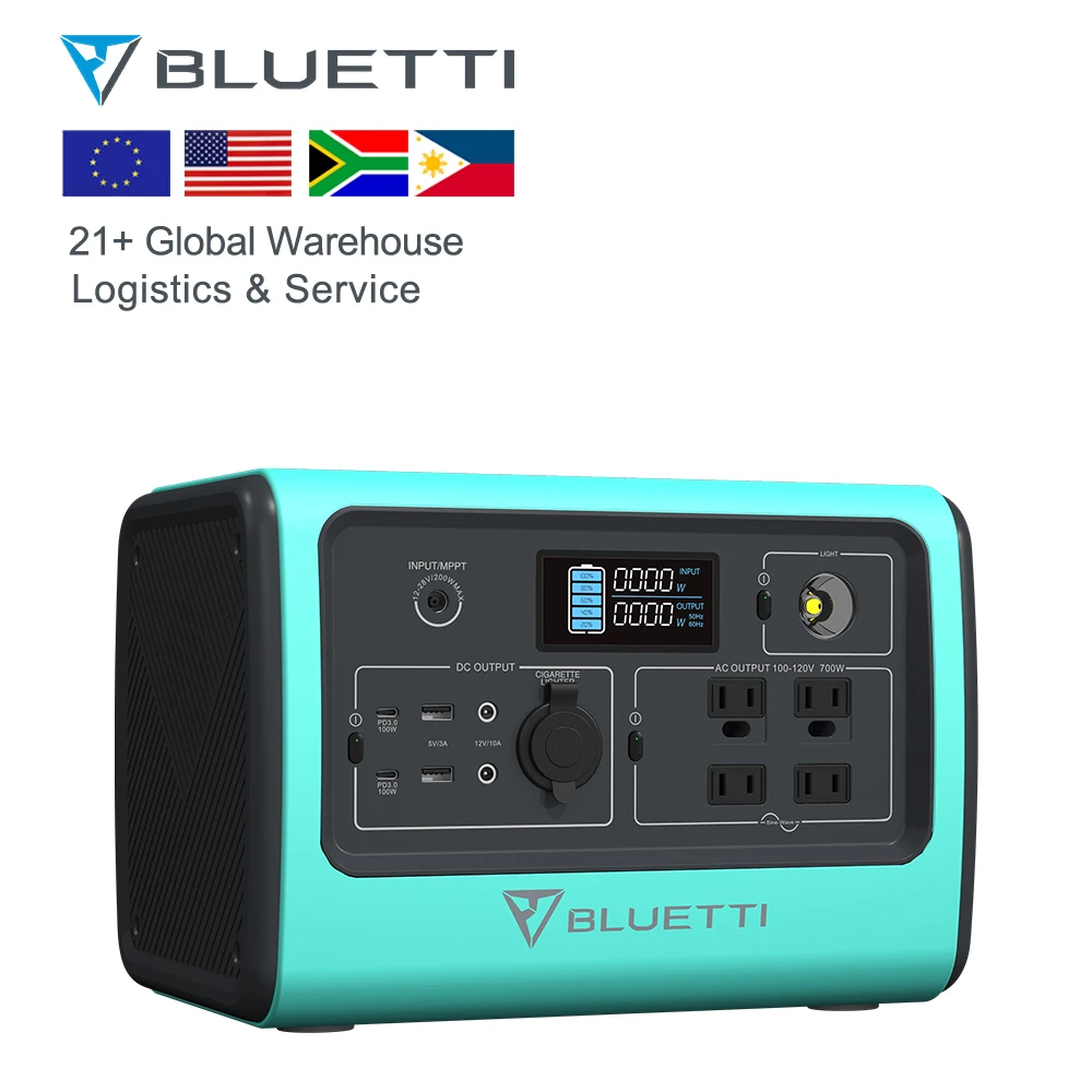 Portable Power Station AC Outlets & LED Flashlight Fast Charging Silent Solar Generator for Emergencies Home Outdoor Camping RV