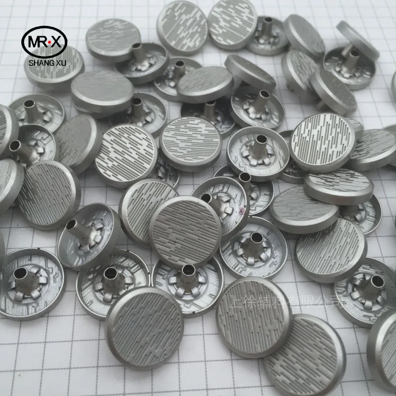 High quality women clothing 18mm 22mm 25mm Round Custom logo design stock metal snap buttons for clothing