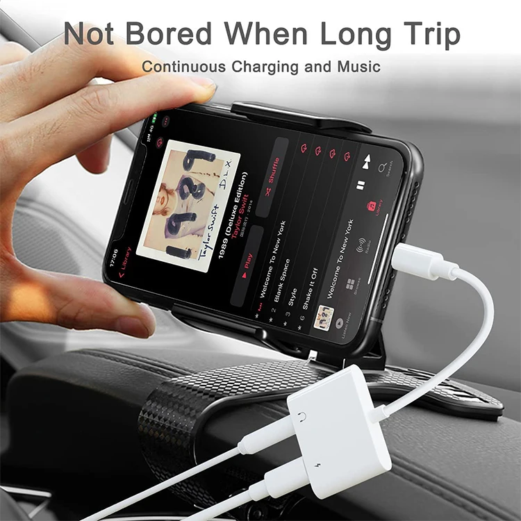 Export hot products HANPU 2 in 1 3.5 mm headphone jack adapter for lightning to 3.5mm headphone jack audio charge adapter