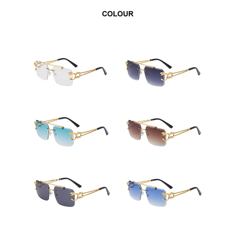 High Quality Wholesale Multicolour Metal Frame PC Lens Material Vintage Woman Sunglasses