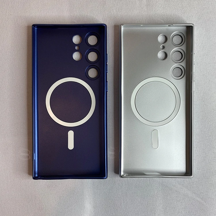 High Quality Matte Magnetic Soft Silicone Phone Case For Samsung Galaxy S23 Ultra-thin Lens Protection Phone Accessories
