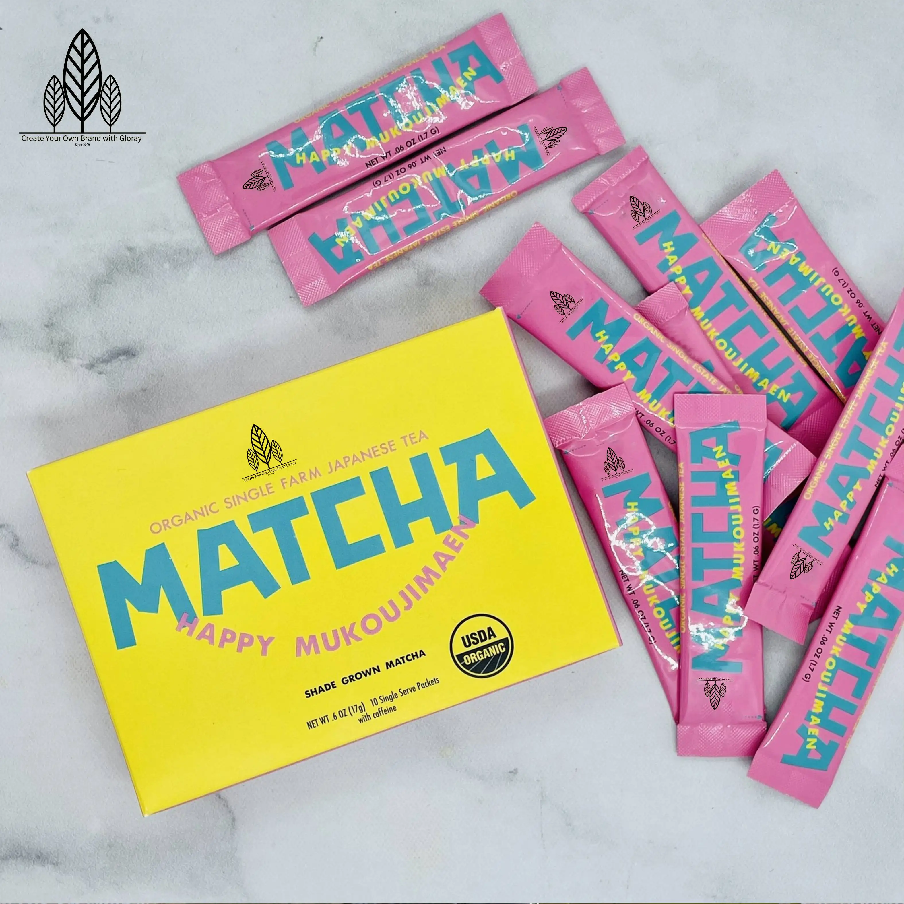 Organic Matcha Happy Matcha Sticks Green Tea Powder Origin Premium Culinary Grade High quality OEM