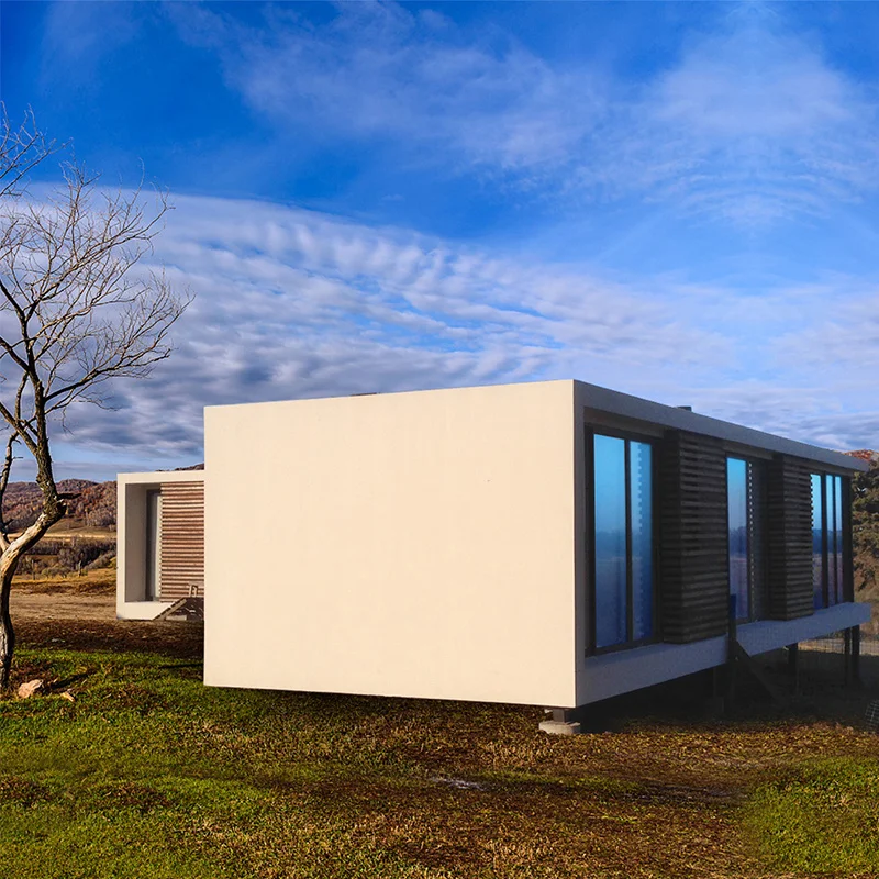 Deepblue Smarthouse the Most Popular and Low cost Prefabricated Light Steel Frame House kits Villa