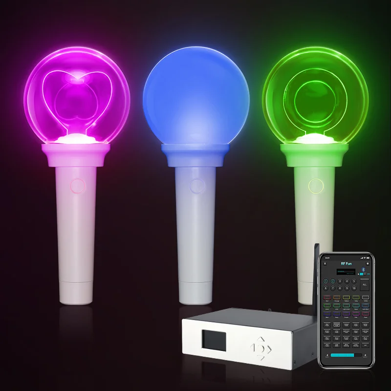 DMX LED Stick 15 Different Colors 10 Zone Control Flashing Light Stick Wireless Glow Led Stick Remote Control for Concert Props
