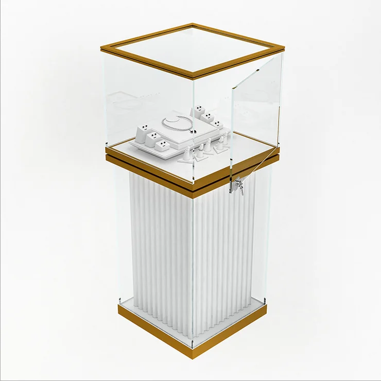Hot Selling Window Front Counter Design Round Glass Jewelry Display Cabinet Showcase for Jewelry Store