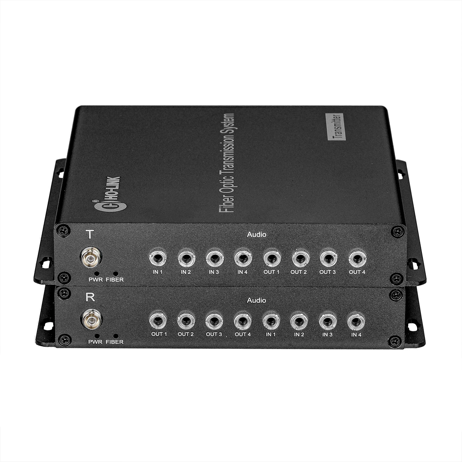 4 channel bidirectional  3.5mm stereo audio 20KM FC fiber single fiber single mode 3.5mm Audio Fiber Optic Converter