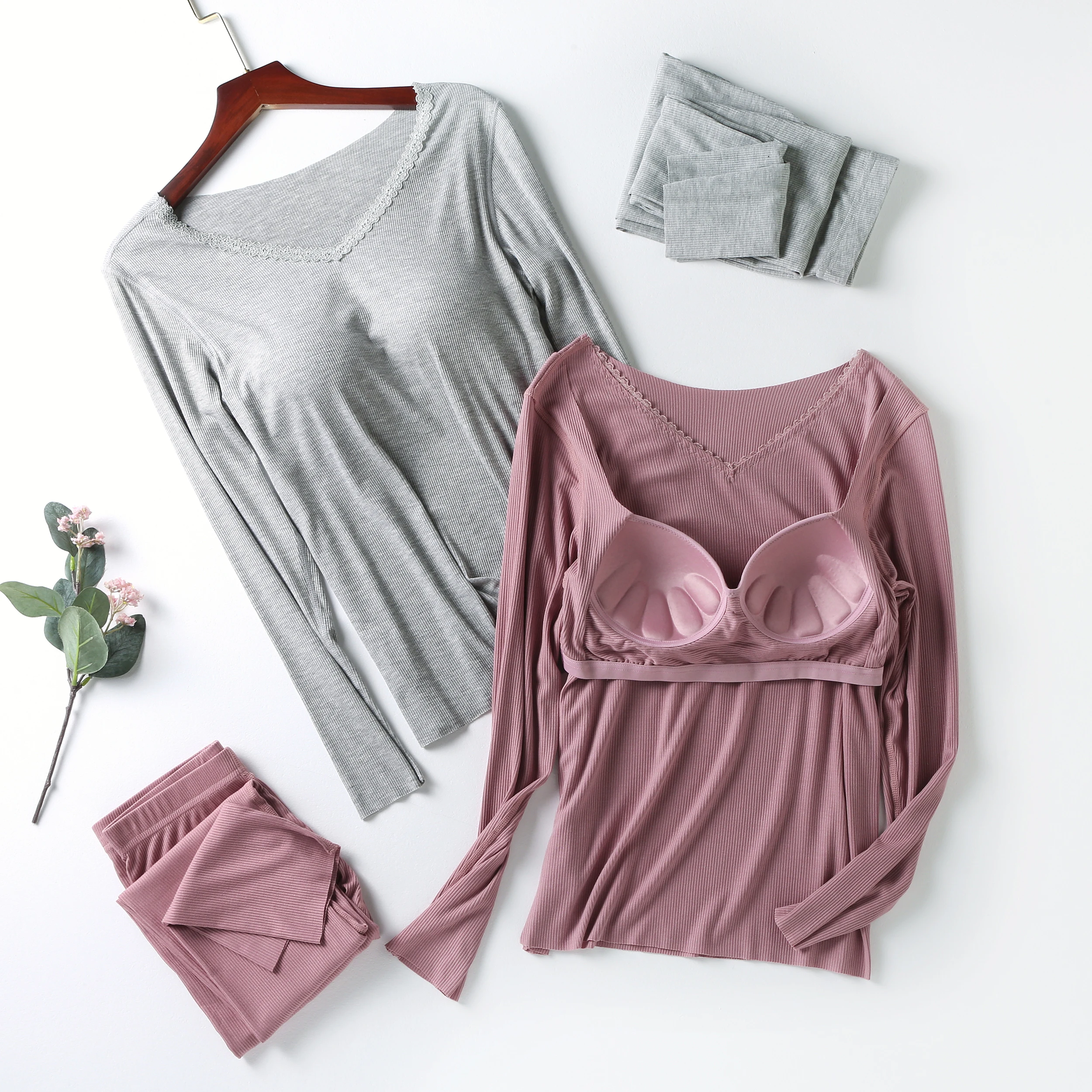 Womens Long Johns Modal Soft Comfortable Girl  Long Johns Thermal Underwear Set