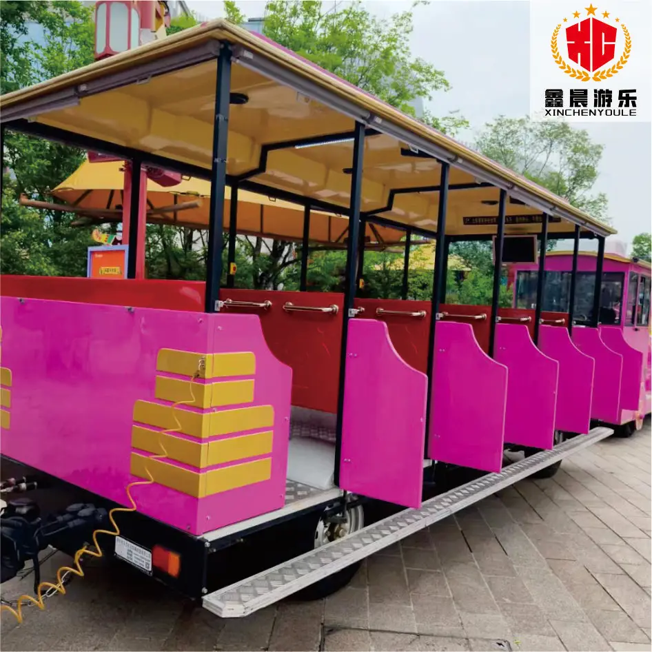 Popular Tourist Train Customized Theme Park Amusement Rides Products Track Train Ride for Sale