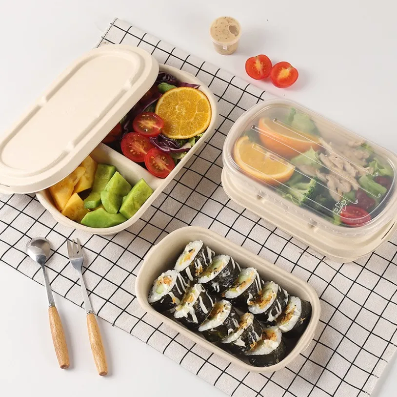 100% biodegradable bagasse food containers compostable eco pulp fast food container Take Out box