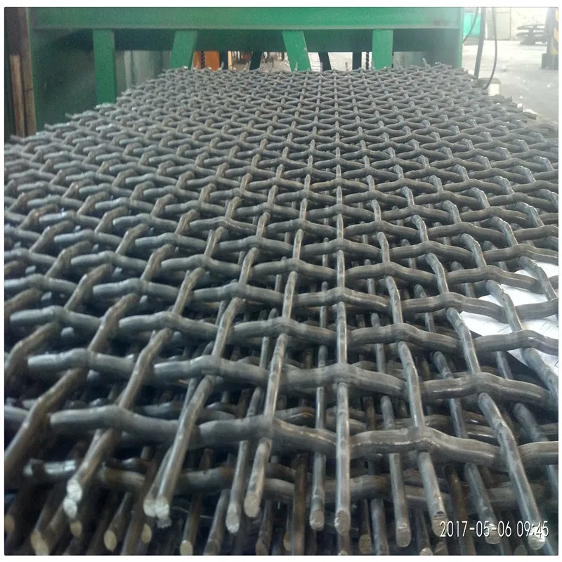 Heavy duty 15mm wire 85mm opening quarry mesh coal crusher Crimped wire  screen mesh