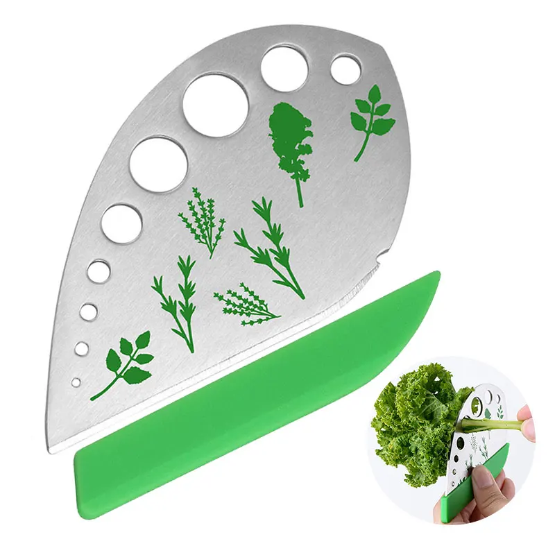 KingForce leaf herb stripper Stainless Steel kale leaf stripping multifunctional tools for kitchen herb peeler