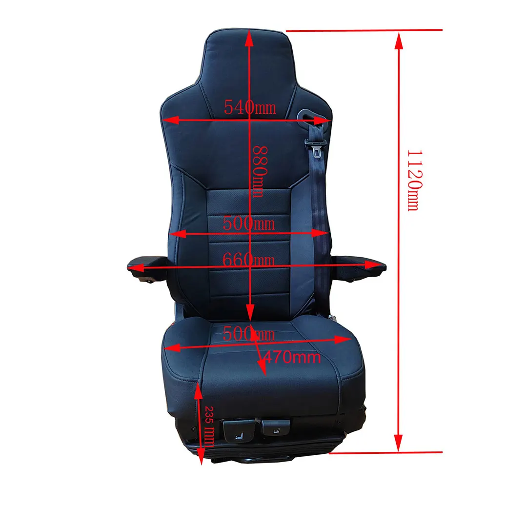 Wholesale New Design Product Air Suspension Universal Leather Car Luxury Bus Heavy Semi Truck Driver Seat
