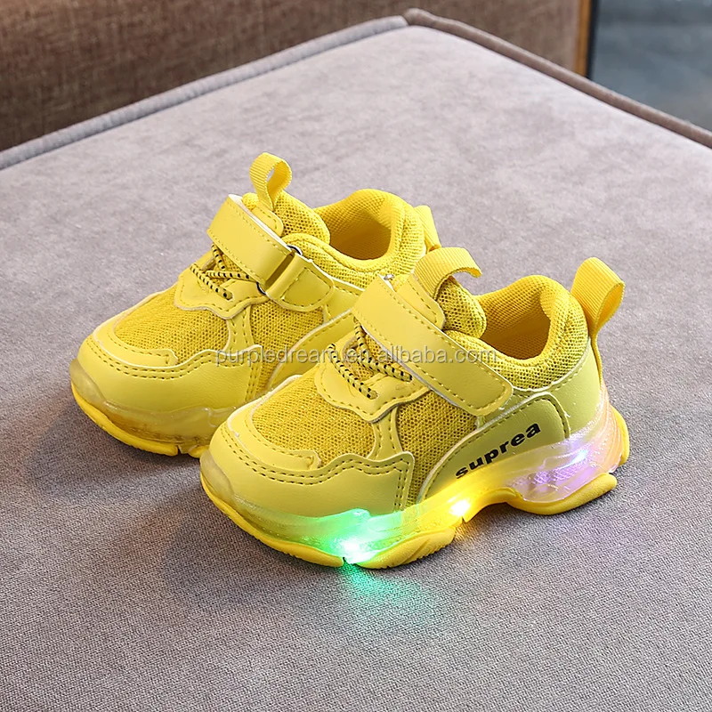 
2019 Spring Autumn New Style Kids Leather LED Lighting Shoes 