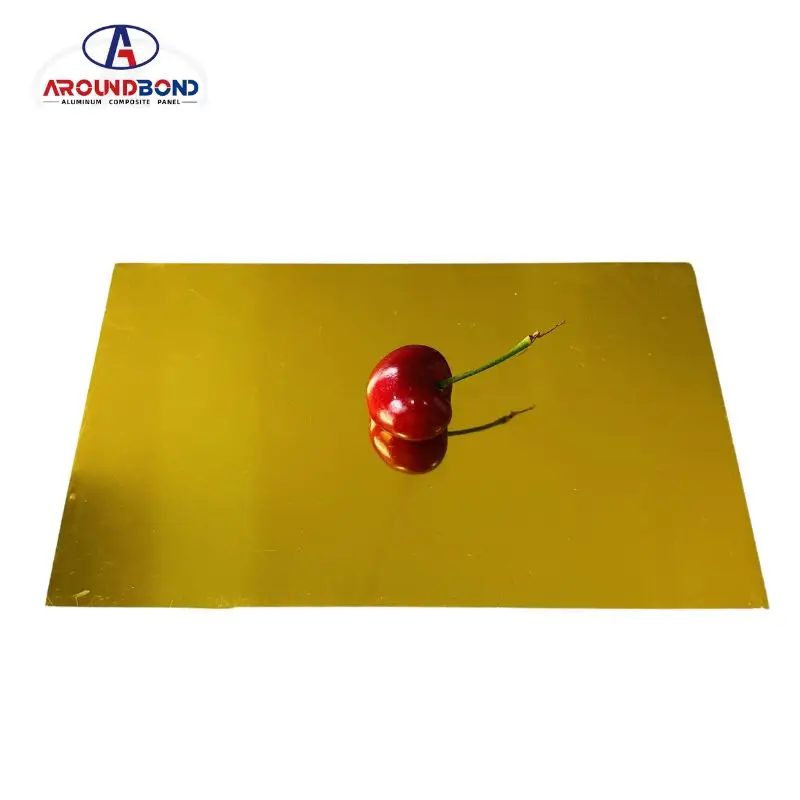 Прямая поставка с китайского завода недорогие Золотые Зеркальные настенные и потолочные декоративные алюминиевые композитные панели для экспорта