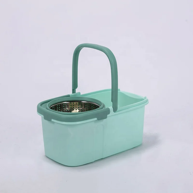 Household Wet and Dry Rotary Mop Hands-free Lazy Mop 360 Degree Magic Microfiber Round Spin Mop Bucket with Wheels