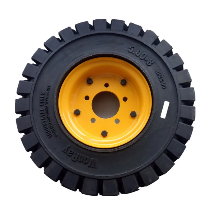 Solid wheel 500-8,5.00-8/3.00 Forklift Solid Tire with Rim