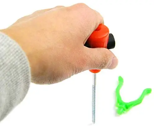 SAMSFX Ice Fishing Nails Tent Bracket Holder Twist Drill W/Rod Rack 2-Pack