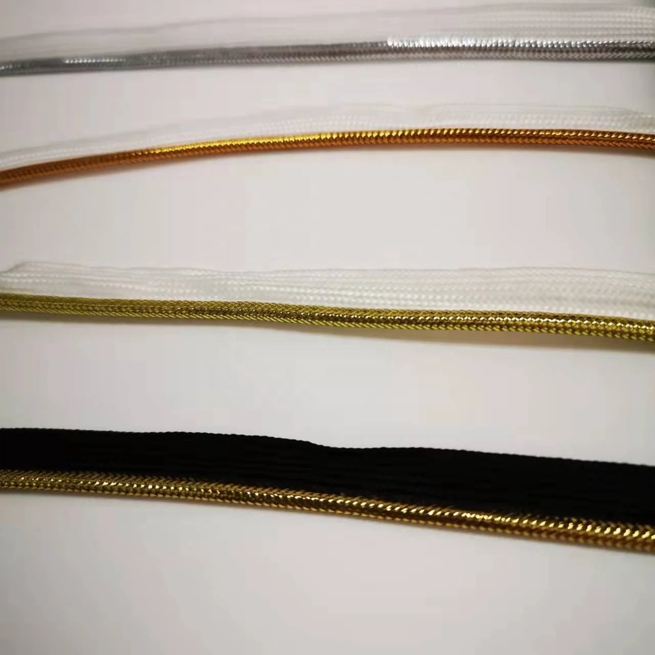 Stock Wholesale Rose Gold Piping Cord Lurex Piping Polyester Bias Piping Cord