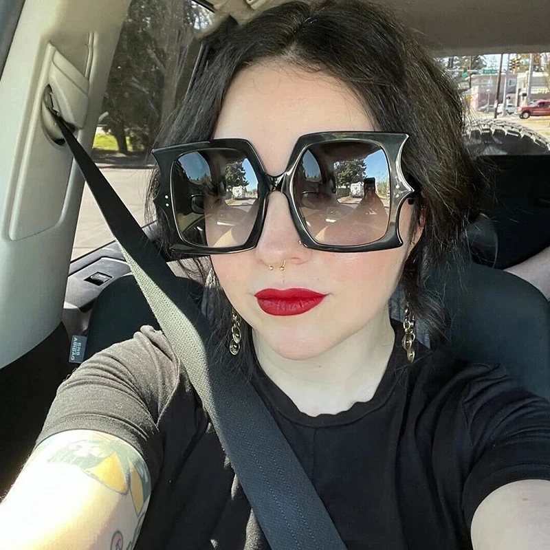 Funny Hip-hop Sunglasses Trendy Oversized Irregular Women Men Punk Personality Four-leaf Star Shape Shades Fashion Eyewear 2024