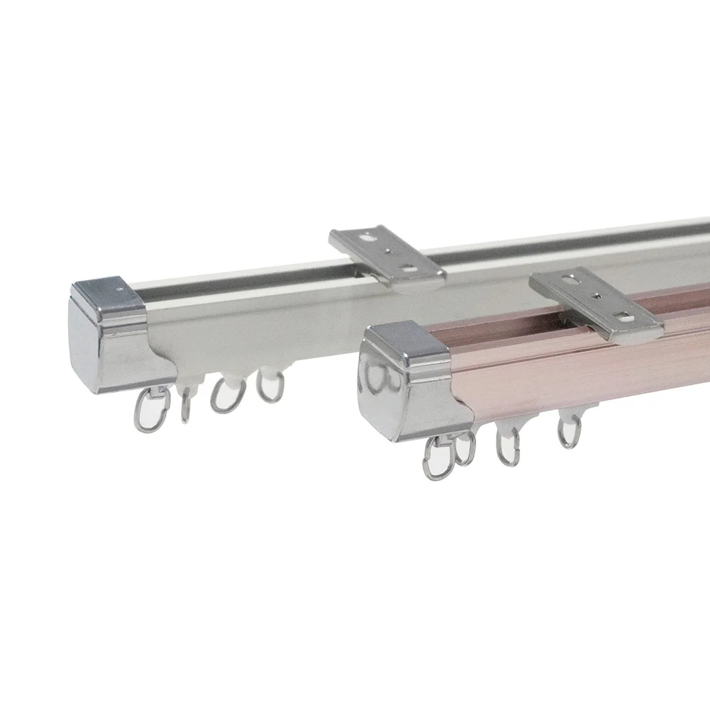 Wholesale simple luxury curtain rods and rails double curtain rods