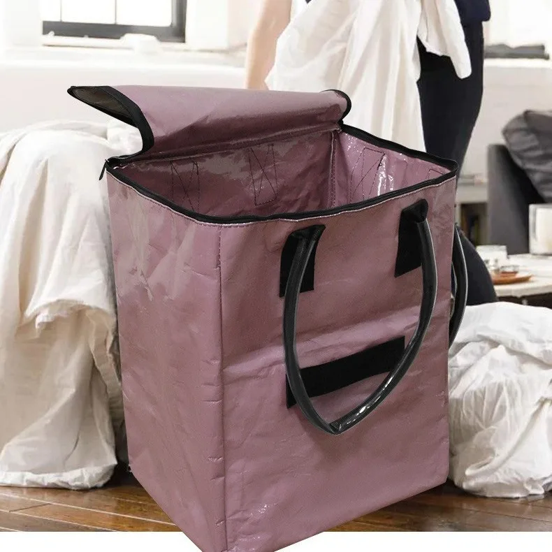 Multifunction Shopping Bag with Wheels Geometric Grocery Bag Wheels Shopping Trolley Foldable Rolling Tote