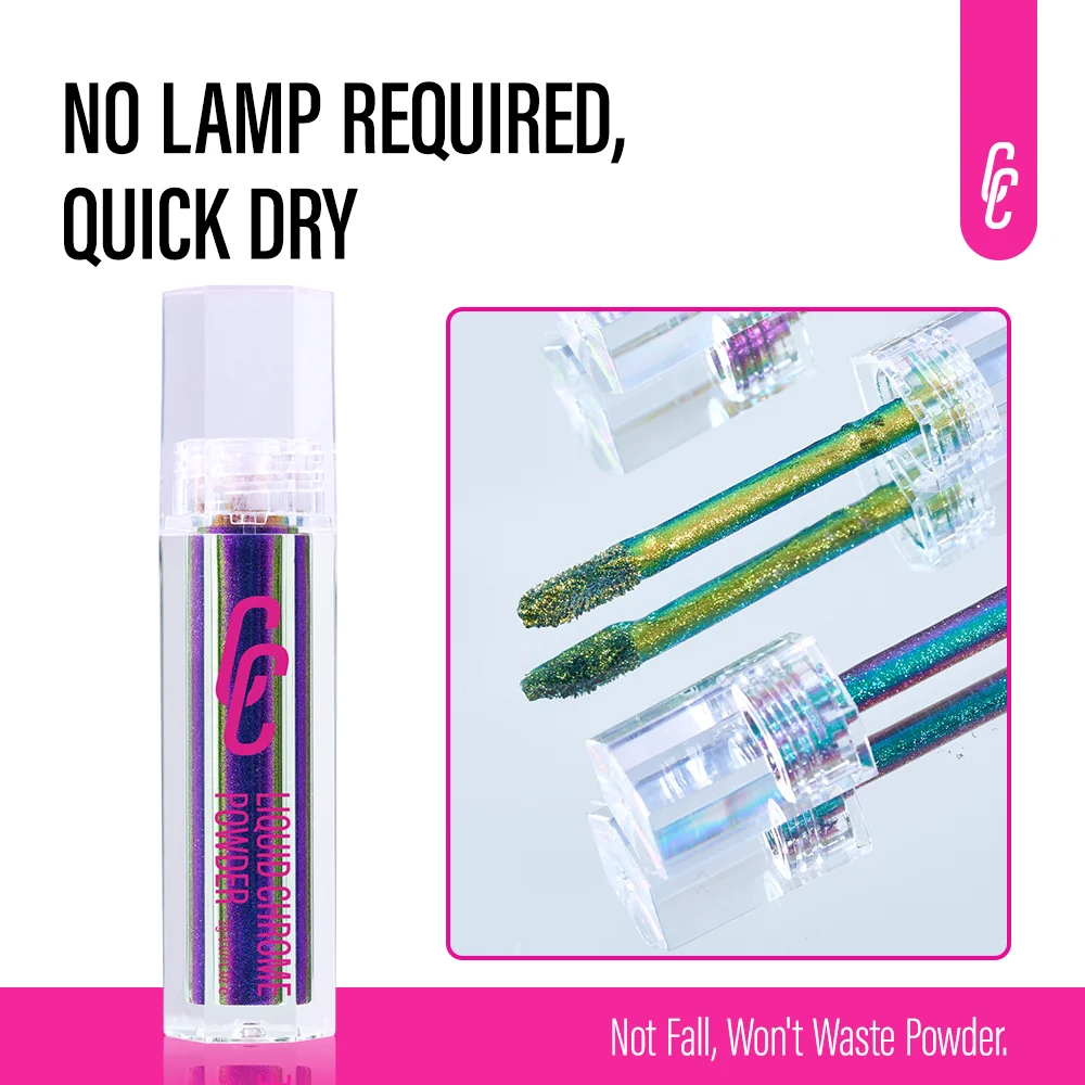 New Trend Aurora Mirror Nail Liquid Private Label Magic Chrome Nails Mirror Powder Wholesale