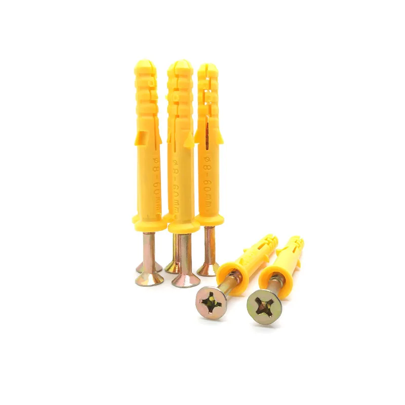 Durable Widely Used Small Yellow Croaker Plastic Expansion Anchor, Self Drilling Drywall Plastic Anchors Wall Plug