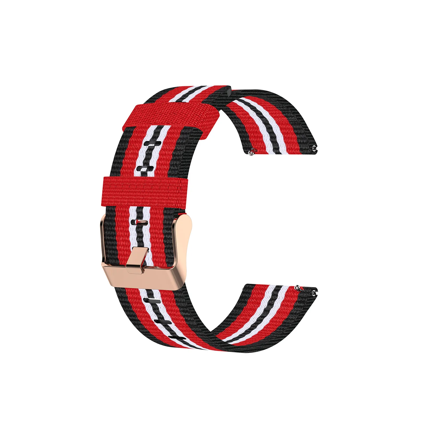 Qiman Nylon Canvas Color Striped Watch Band Strap for Huawei Honor Magic Watch Dream GT GT2 2 SE GS Pro 42mm 46mm