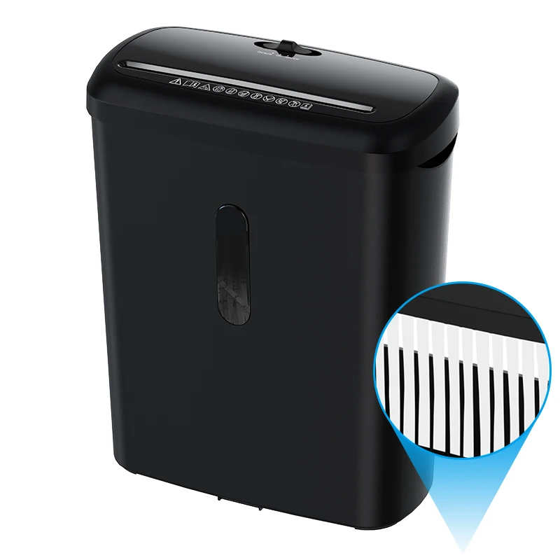 S109P 7 Sheets Strip Cut Cheap Home Office Paper Shredder with Bin
