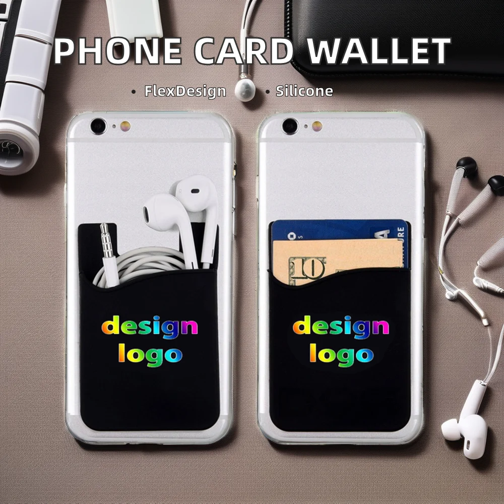Hot Sales Custom Silicone Phone Wallet Single Pocket Mobile Phone & Credit Card Holder for Automotive & Insurance Welcome Gift