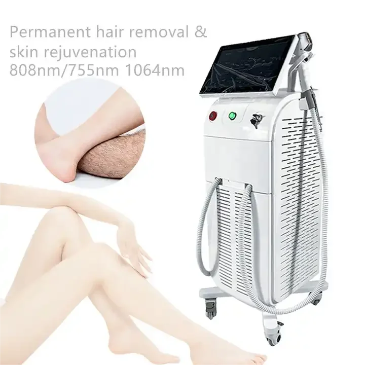 Hot Selling Product 755 808 1064 3 wavelength 808nm diode laser bars stacks diodo 2 in 1 vertical laser for hair removal
