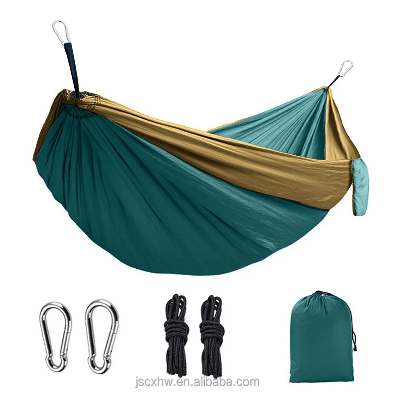 factory customized nylon outdoor camping hammock 1-2 person hammock  size&logo&color accept customization