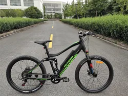 PETRIGO 26 inch Commuting Electric Bicycle Bike Cruiser Electric Bike Full Suspension Fat Tire Electric Bike
