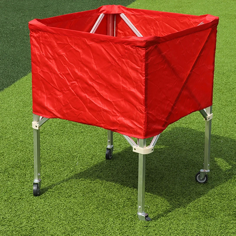Movable Basketball Pick Up Cart Foldable  Football Tennis Ball Basket Tennis Ball Cart With Wheel