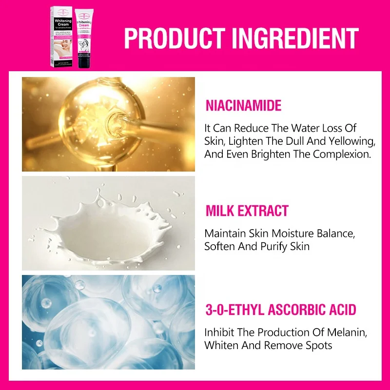 Hot Sale milk armpit whitening cream armpit fast whitening cream for Private Part