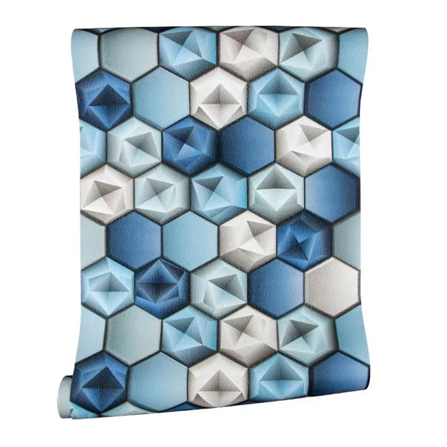 Imitation leather embossing pvc wallpaper Home Decoration 3d Wallpaper for home hotel waterproof Anti Sound antifouling design
