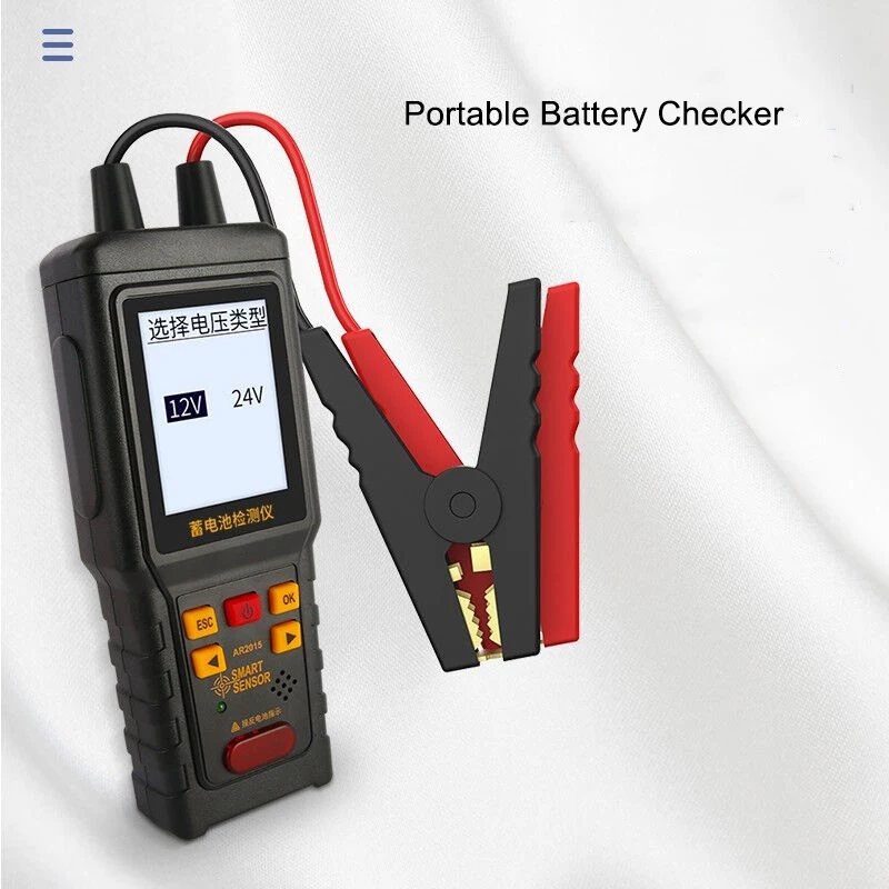 12V 24V Car Battery Tester 100-1700 CCA Load Tester Automotive Digital Battery Analyzer Charging Cranking System