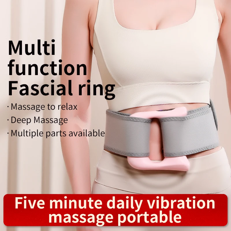 New Arrival Hand Held Cordless Deep Tissue Percussion Fascial Ring Massage Ring Device