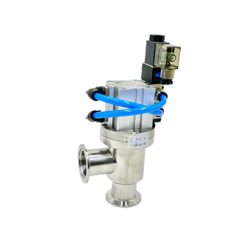 Stainless Steel Air Actuator High Vacuum Flapper Valve KF CF Bellows Vacuum Valve