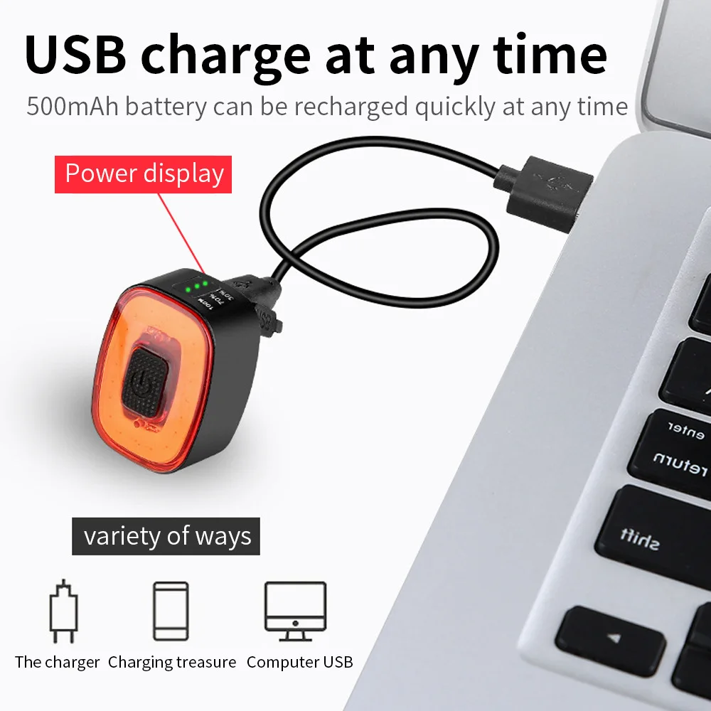 Usb Rechargeable Red Led Light For Cycling Bike Indicator Accessories Rear Lights 100 Lumens Led Bicycle Tail Light