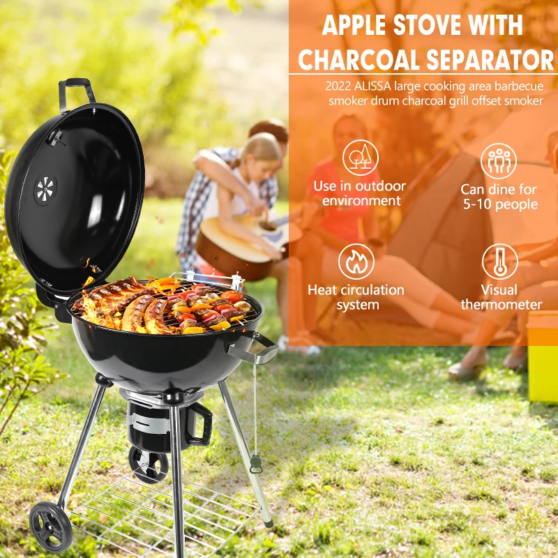 2022 Weber Style Hot Selling Black Weber Kettle Charcoal Barbecue BBQ Grills