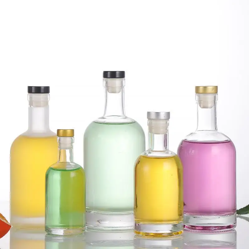 Пустой мини-100 мл 200 375ml750ml1000 стеклянная бутылка спирта белый спирт Джин коктейль вино ВОДКА