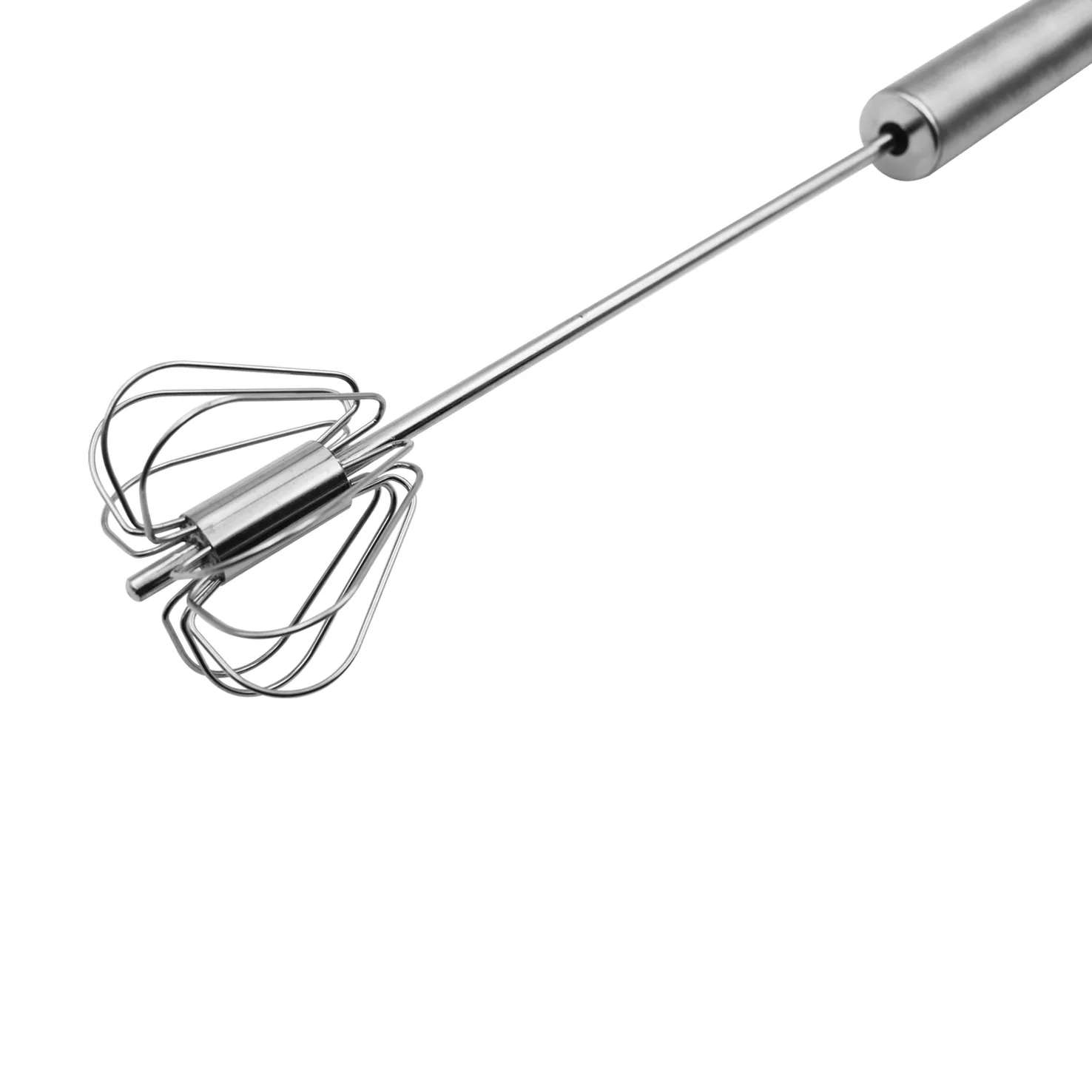 Kitchen Household Tools Stainless Steel Semi-automatic Manual Press 12-inch Rotary Egg Beater