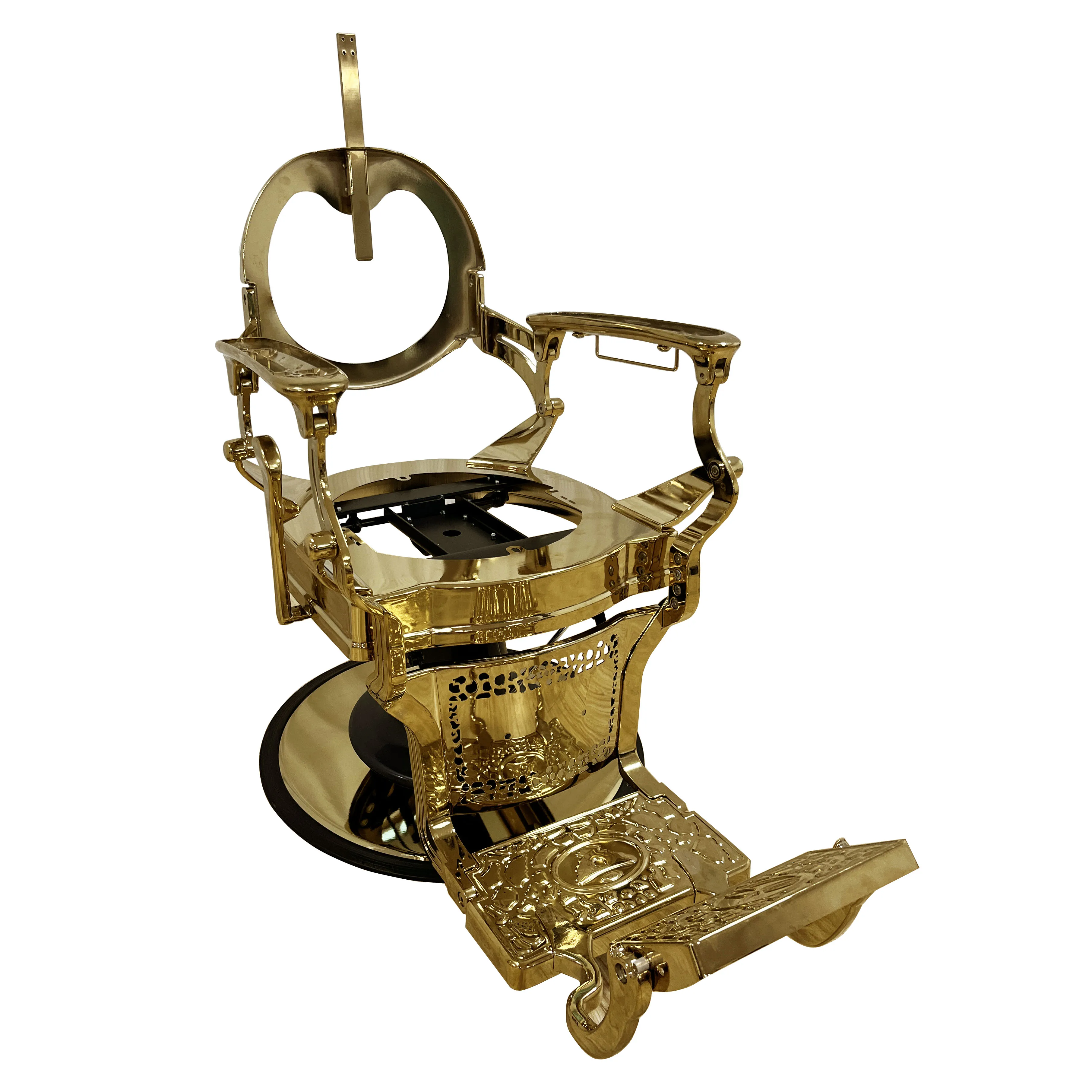 Wholesale Unfinished Heavy Duty Barber Chair Frame Vintage Hairdressing Shaving Barber Shop Chair Salon Furniture