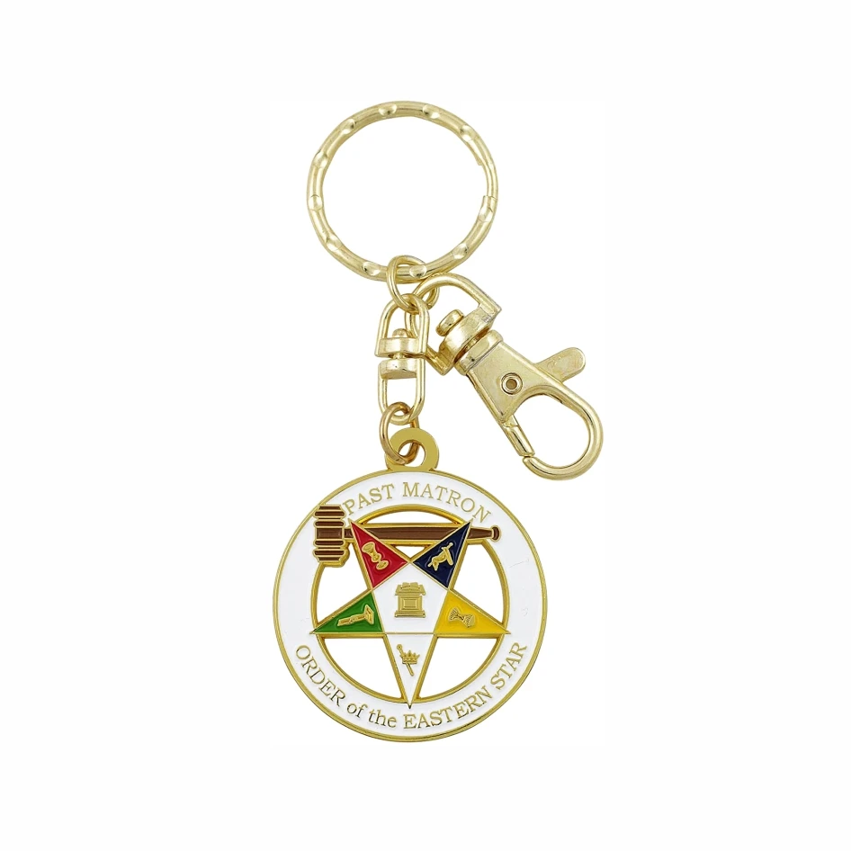 Hot Selling Order of The Eastern Star Past Matron Custom Masonic Keychain